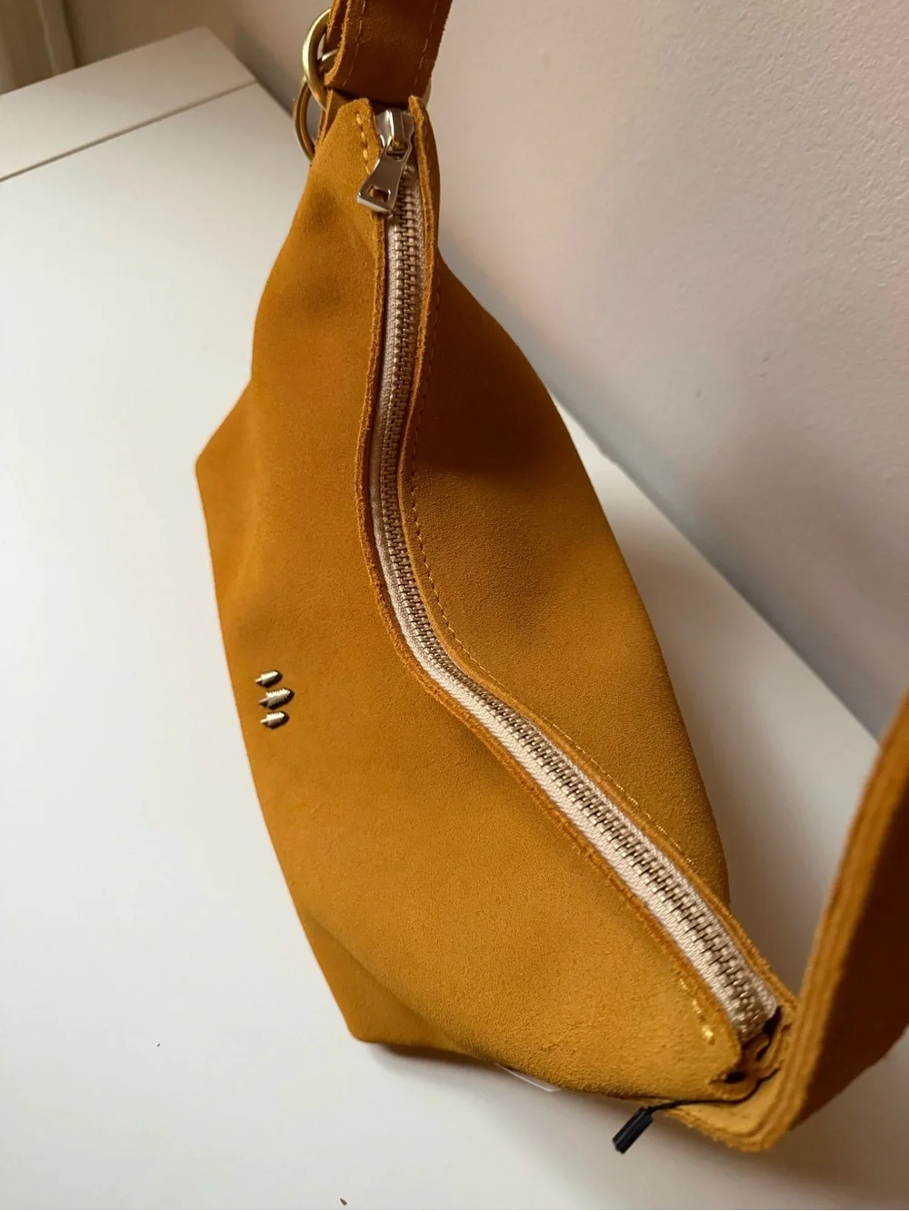 Portland Leather Slouchy Shoulder Bag Dijon